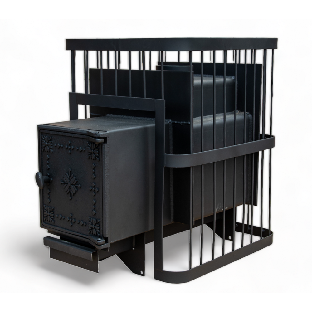 Печь банная ComfortProm СТАЛЬ 8 мм, для парной до 20 кубов, чугунная дверь